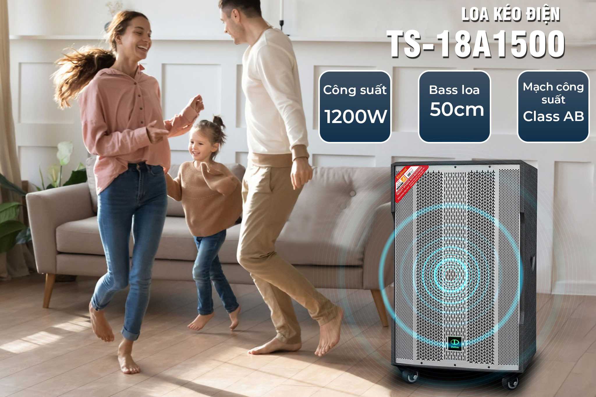 Loa kéo di động karaoke Dalton TS-18A1500